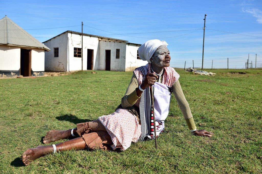 A Xhosa woman in the Eastern Cape of South Africa