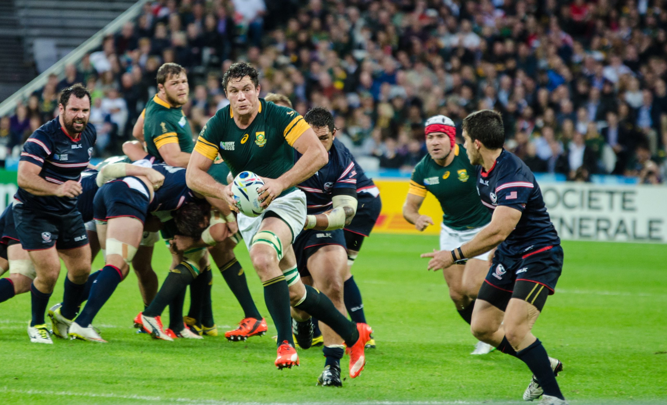 Les Springboks lors d'un march de rugby, Afrique du Sud