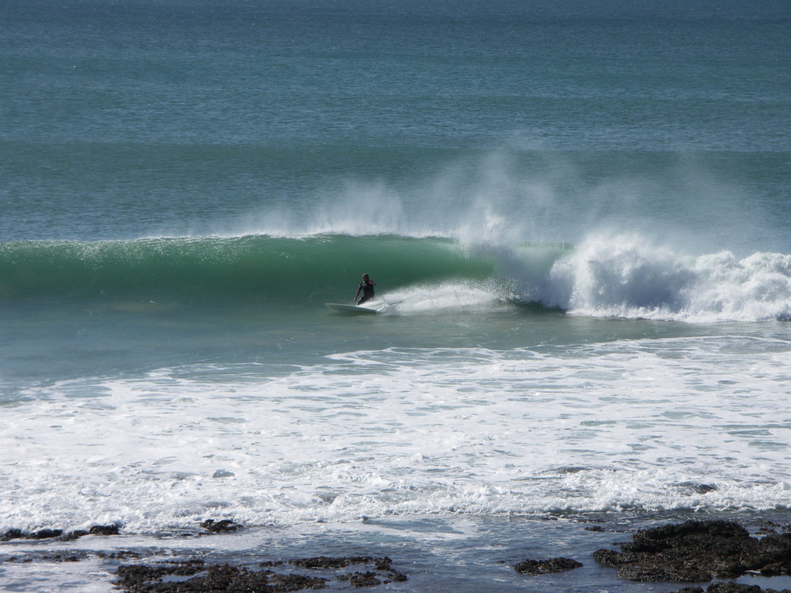 Jeffreys Bay beach - surfer 