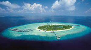 Das Maldives Manafaru Beach House von oben - Inseln im Indischen Ozean