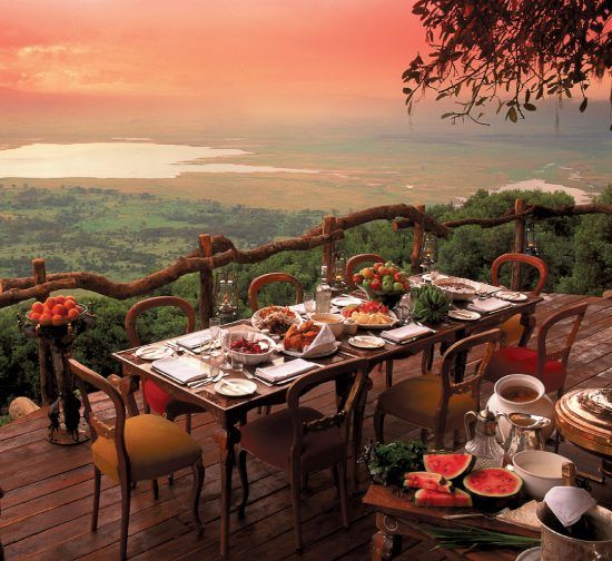 Ngorongoro Crater Lodge's al fresco dinners with a view