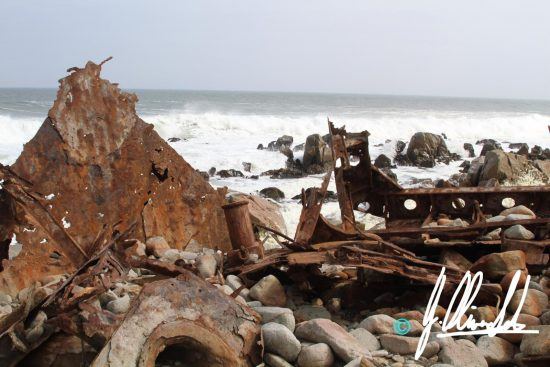 Ship wreck on the Namibian coastline