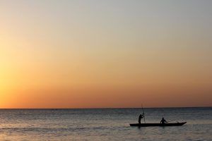 Pirogue, Nungwi, Zanzibar, Tanzanie.