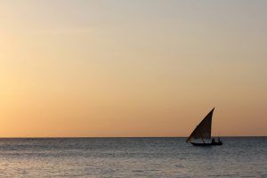 Dhow, Nungwi, Zanzibar, Tanzanie.