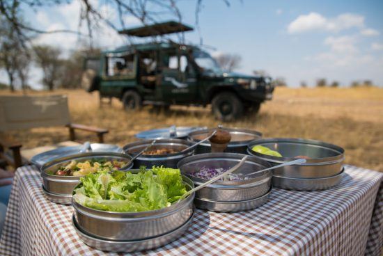 Dining in the bush at Serengeti Under Canvas