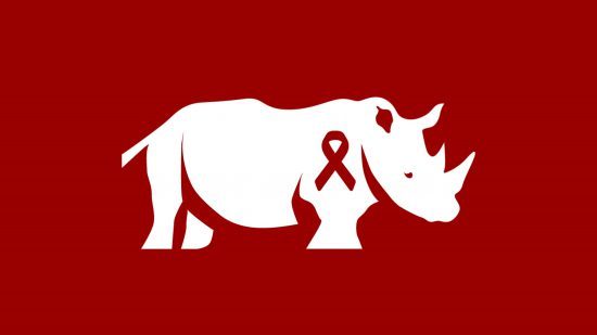 Rhino Africa Logo mit AIDS-Schlaufe