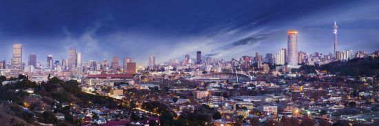 Skyline von Johannesburg, Südafrika