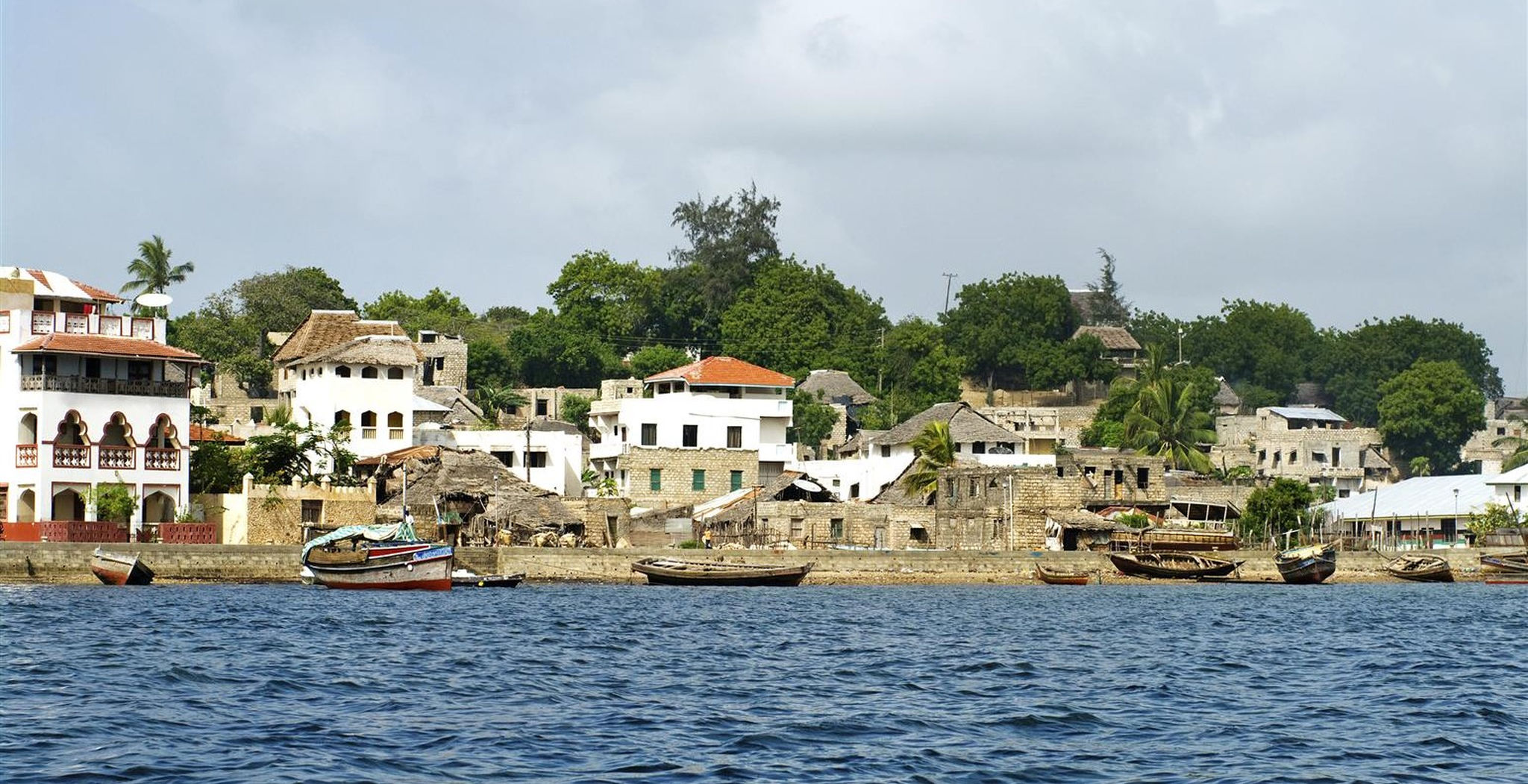 Lamu town on Lmau Island in Kenya