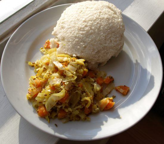 Ugali mit Gemüse