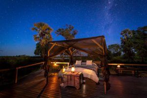 Star Bed à Abu Camp, Delta de l'Okavango