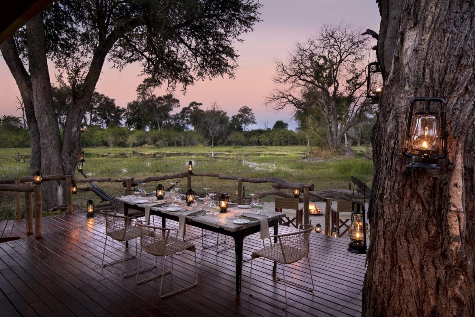 Khwai Tented Camp et espace extérieur au Botswana