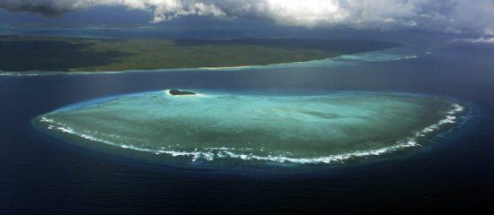 Vista aérea da Ilha de Pemba