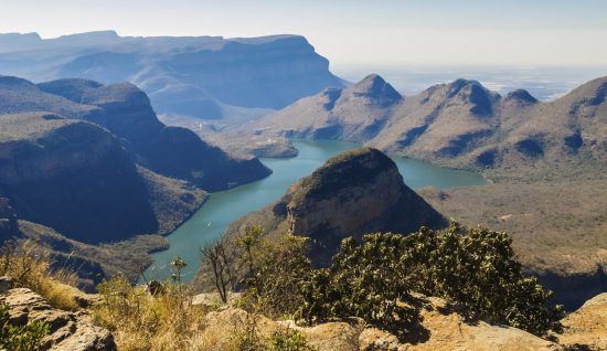 Vista aérea del cañón del río Blyde