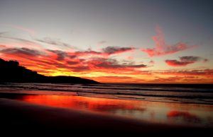 La plage de Ludando offre un des plus beaux couchers de soleil du Cap