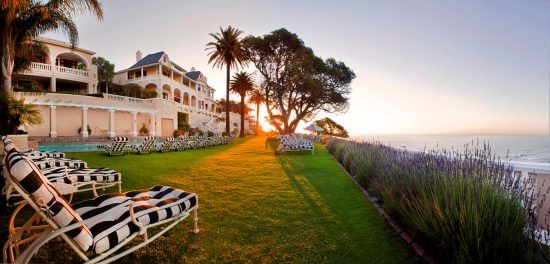 Ellerman House's exclusive location on a heel overlooking the Atlantic Ocean