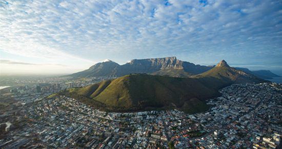 Aerial shot of Table Mountain