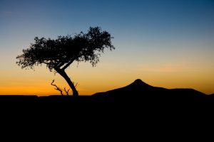 Puesta de sol en Damaraland, Namibia