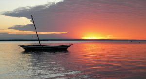 Atardecer en África, en el Archipiélago de las Quirimbas, Mozambique