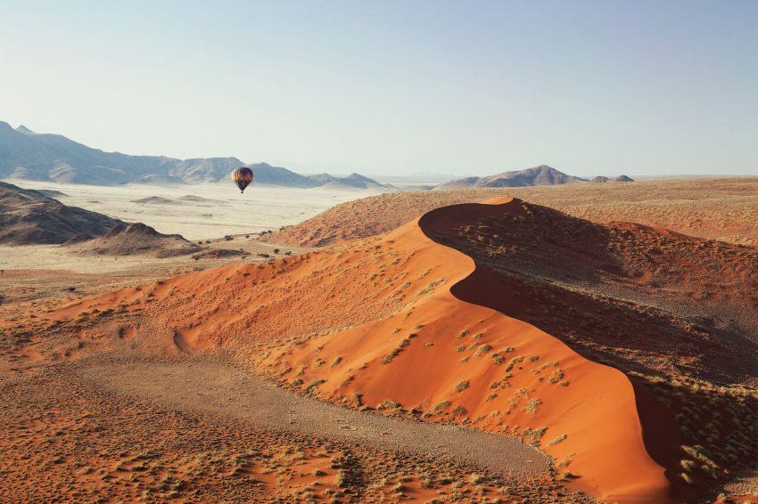 Hoch über den Dünen in der Kulala Desert Lodge