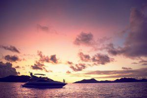 Atardecer en una de las playas de las islas Seychelles.