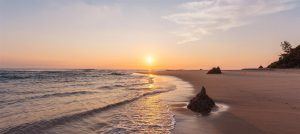 Atardecer en la playa de Inhambane, Mozambique