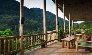 Blick vom Balkon der Engagi Lodge 