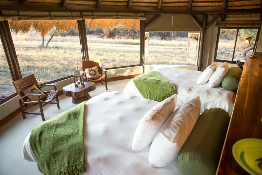 Blick vom Chalet aus im Okonjima Luxury Bush Camp