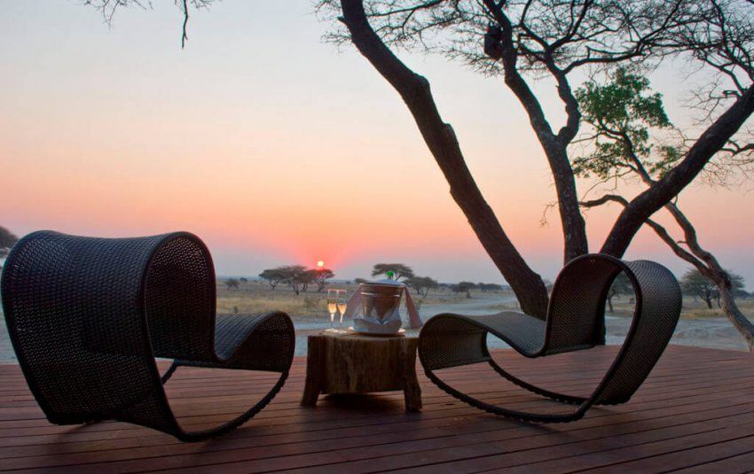 Sonnenuntergang im Etosha in Onguma The Fort