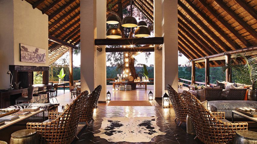 Loungebereich im Londolozi Varty Camp