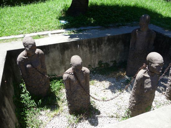 Uno de los monumentos que homenajea a los esclavos en Zanzíbar