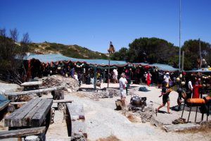 Die Strandloper am Strand von Langebaan 