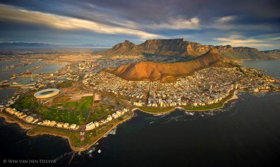 Vista aérea de Ciudad del Cabo