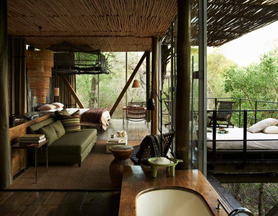 Singita Sweni Lodge is situated near the Kruger National Park, one of the top destinations of the rich and famous