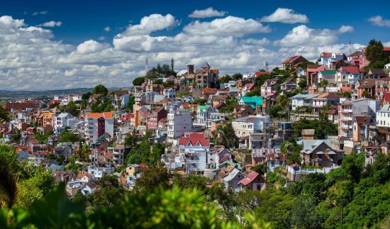 Vista aérea de Antananarivo, capital de Madagascar