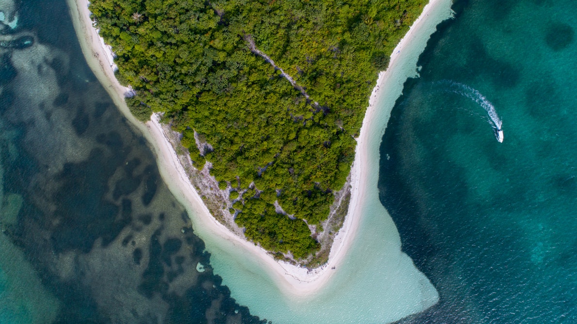 Pointe de la Réunion, une des îles de l'océan indien 