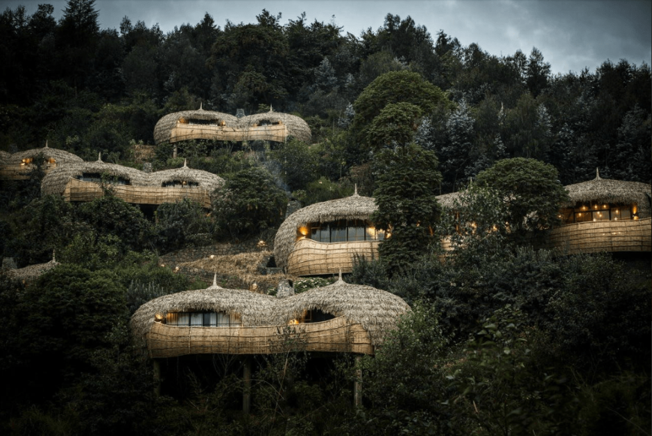 The Bisate Lodge suites in Rwanda