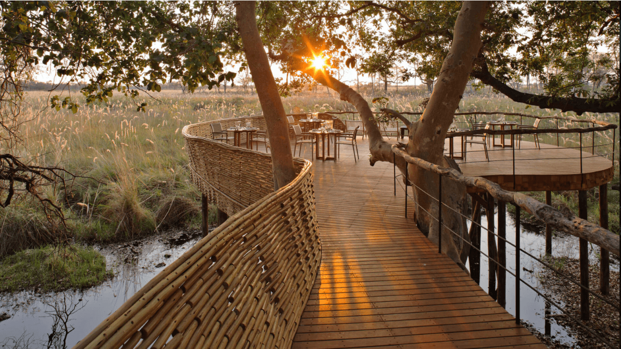 L'un des lodges safari insolites en Afrique que nous préférons: Sandibe&Beyond.