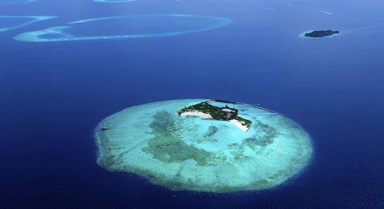 Vista aérea de una de las islas de las Seychelles