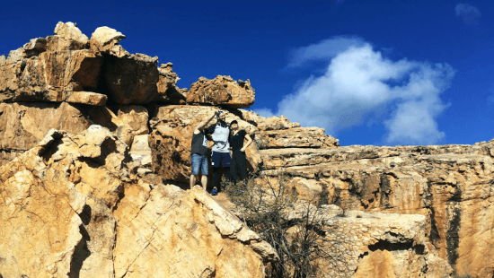 Wanderung zwischen den Felsen in der Cederberg-Region