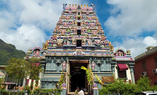 Templo Hindu na cidade Victoria, capital de Seychelles