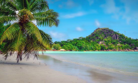 Uma das cênicas praias da Praslin Island