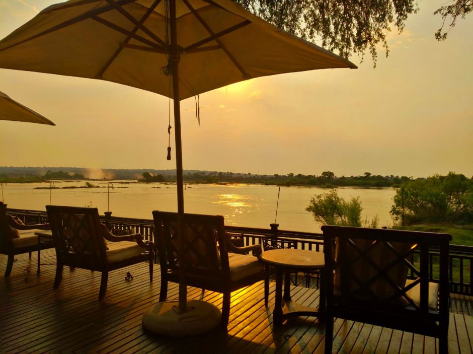 Dinner with Zambezi river views