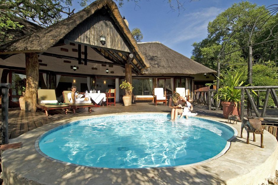 Swimming pool at Sanctuary Sussi & Chuma Lodge near Victoria Falls