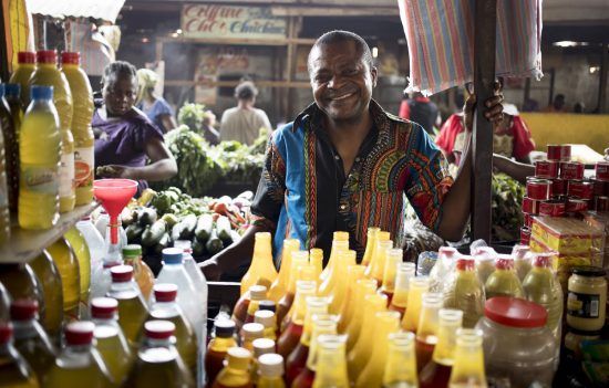 Kulinarische Köstlichkeiten auf einem Markt in der Republik Kongo