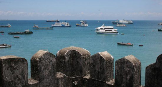 Blick von Stone Town auf den Hafen von Sansibar