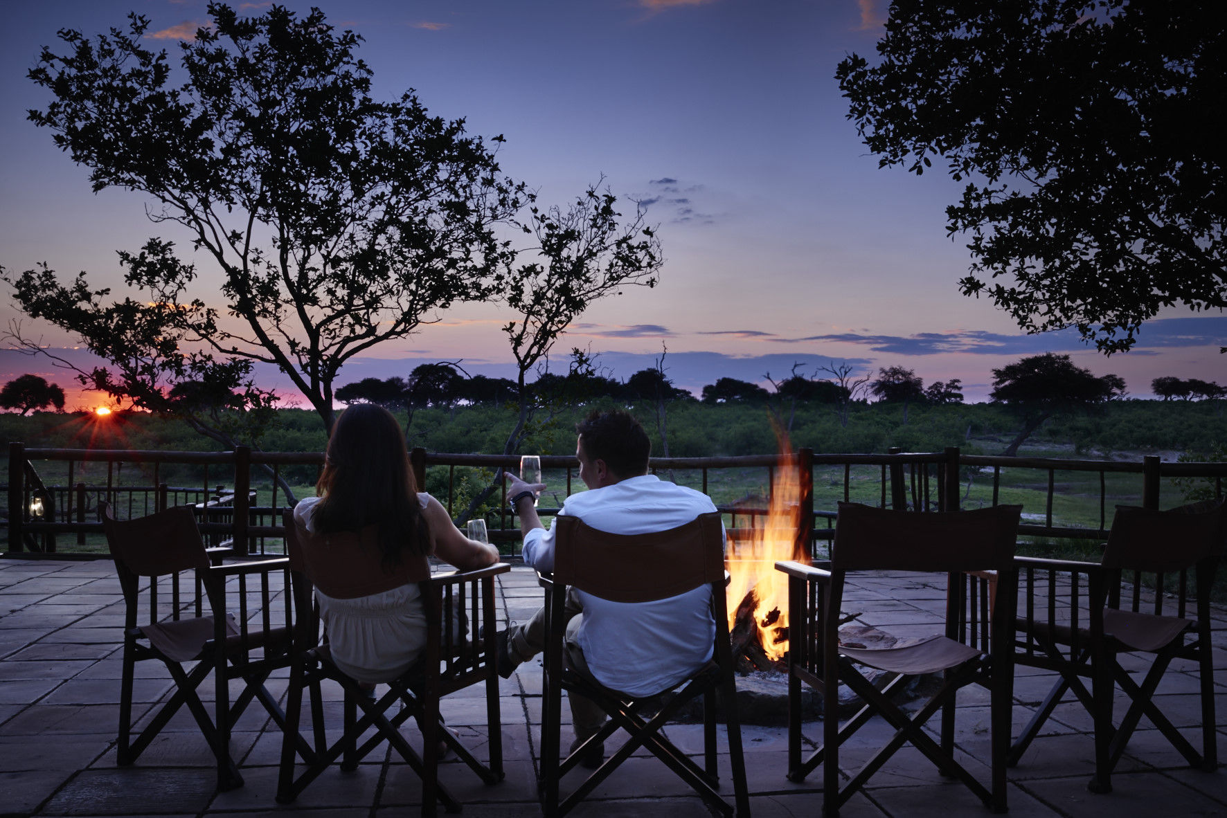 Night view at Belmond Savuti in Chobe National Park, Botswana