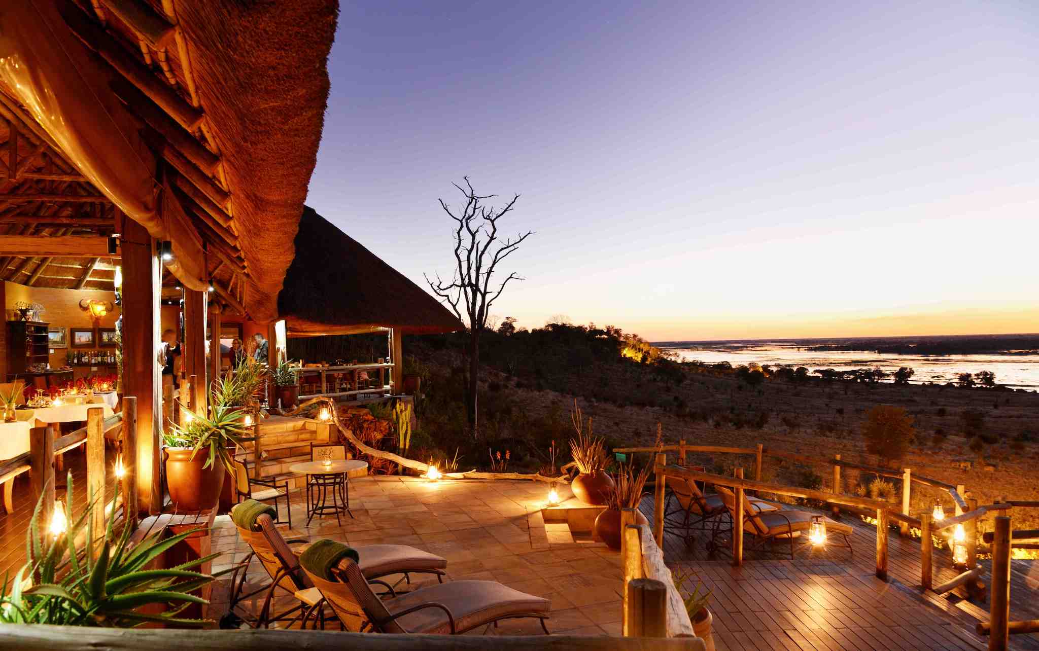 Ngoma Safari Lodge view from deck in Chobe National Park, Botswana