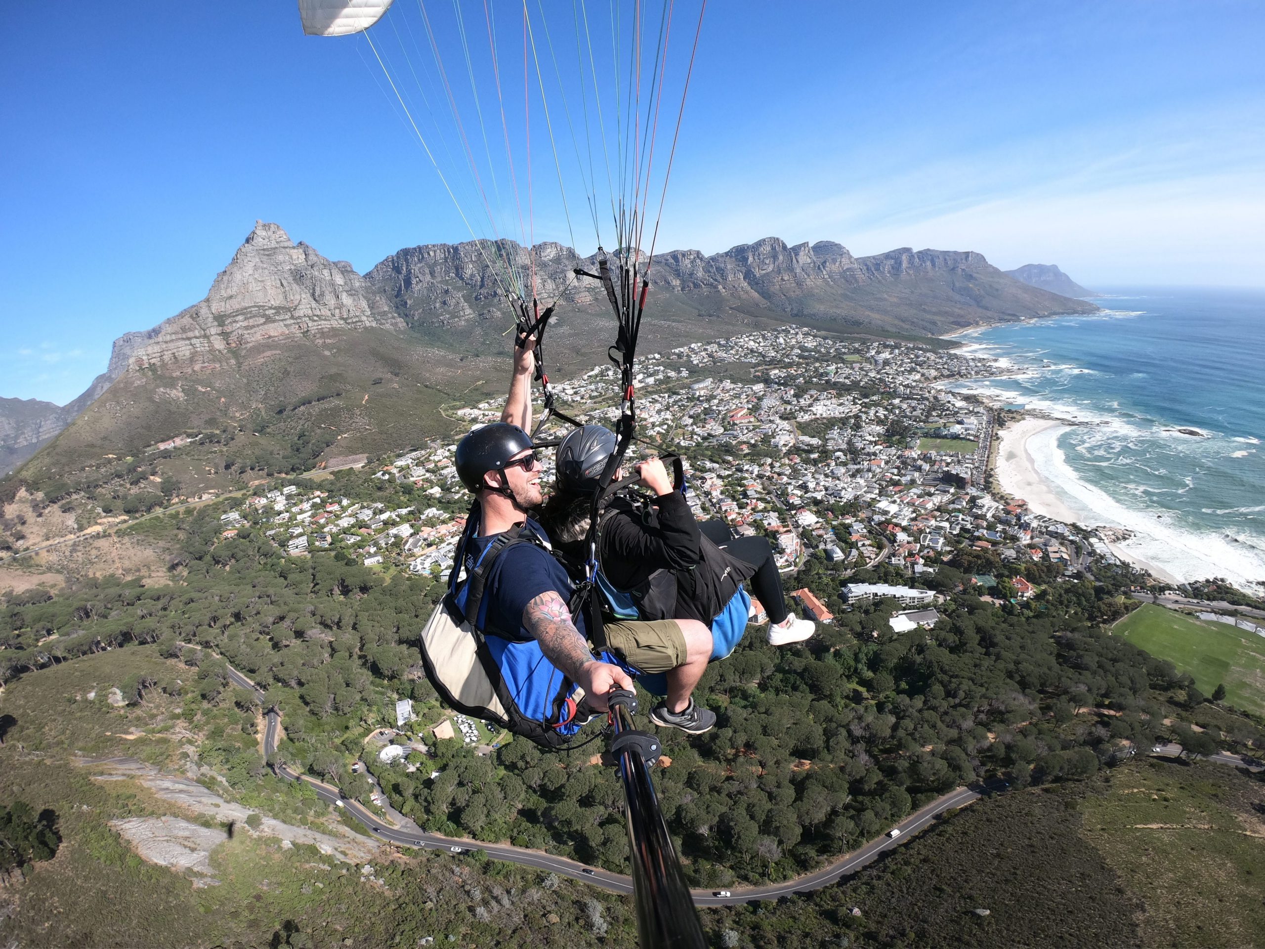 Paragliding off Lion's Head in Cape Town, South Africa