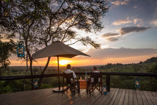 Incredible views from the deck at the Elewana Serengeti Migration Camp