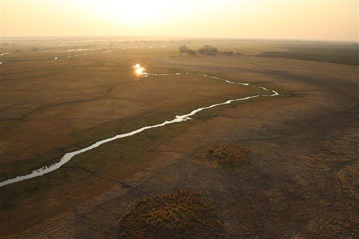 Aerial view from a hot air balloon over Zambia. Photo Credit: Samantha Myburgh